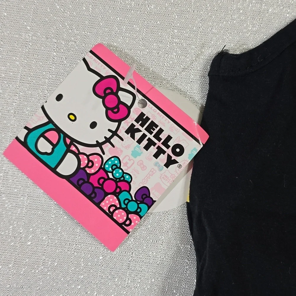 Hello Kitty Tank Top & Short Set - Black and Pink Size 12M